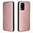 Coque Portefeuille Livre Cuir Etui Clapet L07Z pour Realme 8 5G Or Rose