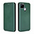 Coque Portefeuille Livre Cuir Etui Clapet L07Z pour Realme C25 Vert