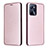 Coque Portefeuille Livre Cuir Etui Clapet L07Z pour Realme C35 Or Rose