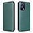 Coque Portefeuille Livre Cuir Etui Clapet L07Z pour Realme C35 Vert