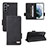 Coque Portefeuille Livre Cuir Etui Clapet L07Z pour Samsung Galaxy S22 Plus 5G Noir