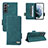 Coque Portefeuille Livre Cuir Etui Clapet L07Z pour Samsung Galaxy S22 Plus 5G Vert