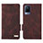 Coque Portefeuille Livre Cuir Etui Clapet L07Z pour Vivo V21 5G Marron