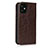 Coque Portefeuille Livre Cuir Etui Clapet L08 pour Apple iPhone 12 Marron