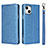 Coque Portefeuille Livre Cuir Etui Clapet L08 pour Apple iPhone 13 Bleu