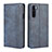 Coque Portefeuille Livre Cuir Etui Clapet L08 pour OnePlus Nord Bleu