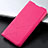 Coque Portefeuille Livre Cuir Etui Clapet L08 pour Oppo A91 Rose Rouge