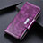 Coque Portefeuille Livre Cuir Etui Clapet L08 pour Oppo Reno4 Pro 4G Violet