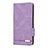 Coque Portefeuille Livre Cuir Etui Clapet L08Z pour Samsung Galaxy S21 Plus 5G Violet