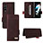 Coque Portefeuille Livre Cuir Etui Clapet L08Z pour Samsung Galaxy Z Fold3 5G Marron