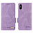 Coque Portefeuille Livre Cuir Etui Clapet L08Z pour Xiaomi Redmi 9AT Violet