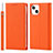 Coque Portefeuille Livre Cuir Etui Clapet L09 pour Apple iPhone 13 Mini Orange