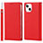 Coque Portefeuille Livre Cuir Etui Clapet L09 pour Apple iPhone 13 Mini Rouge