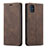 Coque Portefeuille Livre Cuir Etui Clapet L09 pour Samsung Galaxy A51 5G Marron