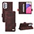 Coque Portefeuille Livre Cuir Etui Clapet L09Z pour Samsung Galaxy A33 5G Marron