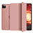 Coque Portefeuille Livre Cuir Etui Clapet L10 pour Apple iPad Pro 12.9 (2020) Or Rose