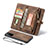 Coque Portefeuille Livre Cuir Etui Clapet L10 pour Samsung Galaxy Note 20 5G Marron