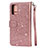 Coque Portefeuille Livre Cuir Etui Clapet L10 pour Samsung Galaxy S20 Plus 5G Or Rose