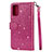 Coque Portefeuille Livre Cuir Etui Clapet L10 pour Samsung Galaxy S20 Plus 5G Rose Rouge