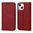 Coque Portefeuille Livre Cuir Etui Clapet L11 pour Apple iPhone 13 Rouge