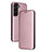 Coque Portefeuille Livre Cuir Etui Clapet L11Z pour Samsung Galaxy S24 Plus 5G Or Rose