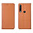 Coque Portefeuille Livre Cuir Etui Clapet L12 pour Huawei Y7p Orange