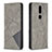 Coque Portefeuille Livre Cuir Etui Clapet L12 pour Nokia 2.4 Gris