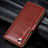 Coque Portefeuille Livre Cuir Etui Clapet L12 pour Samsung Galaxy M21s Marron