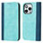 Coque Portefeuille Livre Cuir Etui Clapet L13 pour Apple iPhone 13 Pro Max Bleu Ciel