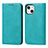 Coque Portefeuille Livre Cuir Etui Clapet L14 pour Apple iPhone 13 Bleu Ciel