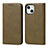 Coque Portefeuille Livre Cuir Etui Clapet L14 pour Apple iPhone 13 Gris