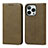 Coque Portefeuille Livre Cuir Etui Clapet L14 pour Apple iPhone 13 Pro Gris