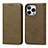 Coque Portefeuille Livre Cuir Etui Clapet L14 pour Apple iPhone 14 Pro Gris