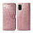 Coque Portefeuille Livre Cuir Etui Clapet L14 pour Samsung Galaxy A41 Or Rose