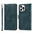 Coque Portefeuille Livre Cuir Etui Clapet L15 pour Apple iPhone 13 Pro Bleu