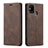 Coque Portefeuille Livre Cuir Etui Clapet L15 pour Samsung Galaxy M31 Prime Edition Marron