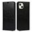 Coque Portefeuille Livre Cuir Etui Clapet L17 pour Apple iPhone 13 Mini Noir