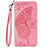 Coque Portefeuille Livre Cuir Etui Clapet L17 pour Samsung Galaxy A41 Rose