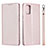 Coque Portefeuille Livre Cuir Etui Clapet L18 pour Samsung Galaxy A51 5G Or Rose