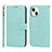 Coque Portefeuille Livre Cuir Etui Clapet L19 pour Apple iPhone 13 Mini Pastel Vert