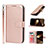 Coque Portefeuille Livre Cuir Etui Clapet L19 pour Apple iPhone 14 Pro Max Or Rose