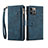 Coque Portefeuille Livre Cuir Etui Clapet L20 pour Apple iPhone 14 Pro Bleu