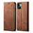 Coque Portefeuille Livre Cuir Etui Clapet L21 pour Apple iPhone 14 Marron