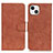 Coque Portefeuille Livre Cuir Etui Clapet L27 pour Apple iPhone 13 Marron