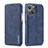 Coque Portefeuille Livre Cuir Etui Clapet LC1 pour Apple iPhone 13 Bleu