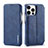 Coque Portefeuille Livre Cuir Etui Clapet LC1 pour Apple iPhone 13 Pro Max Bleu