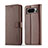 Coque Portefeuille Livre Cuir Etui Clapet LC1 pour Google Pixel 8 Pro 5G Marron