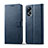 Coque Portefeuille Livre Cuir Etui Clapet LC1 pour Oppo A18 Bleu