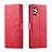 Coque Portefeuille Livre Cuir Etui Clapet LC1 pour Samsung Galaxy A13 4G Rose Rouge