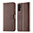 Coque Portefeuille Livre Cuir Etui Clapet LC1 pour Samsung Galaxy A13 5G Marron